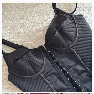 Black Satin Bustier